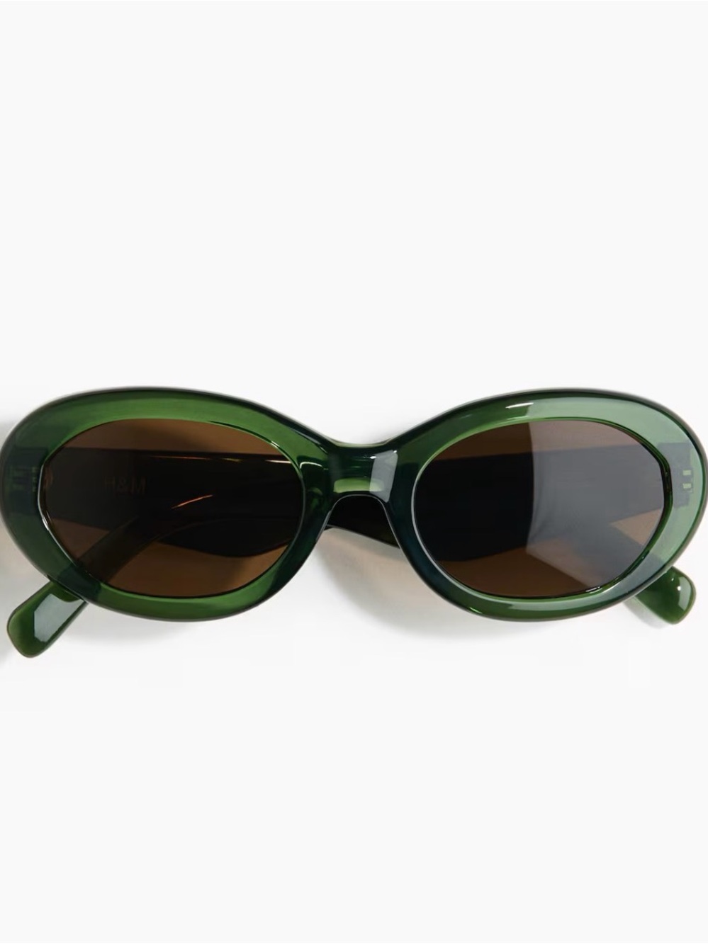 H&M Studio Dark Green Polarized Oval Women’s Sunglasses